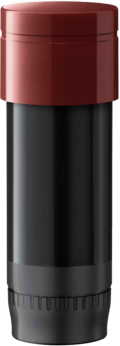 A black cylindrical container with a red lid, likely a travel mug or bottle for drinks.