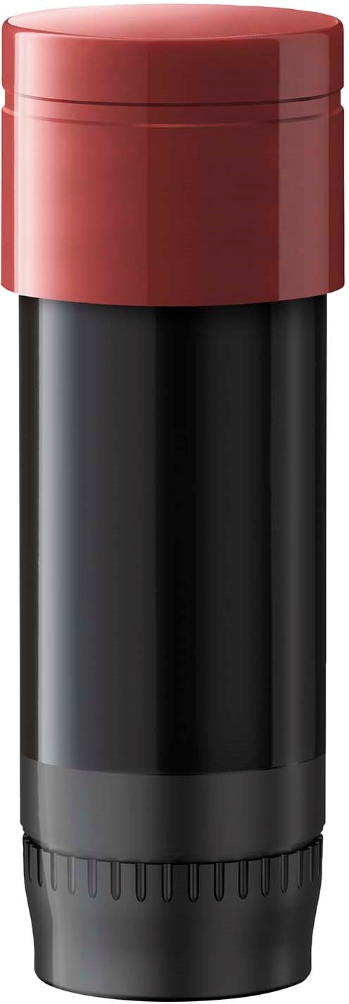 Een zwarte fles met een rode dop, waarschijnlijk voor cosmetica of crèmes.