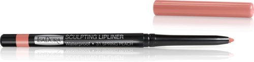 En svart läppstiftspenna med rosa lock, märkt 'Sculpting Lipliner'.