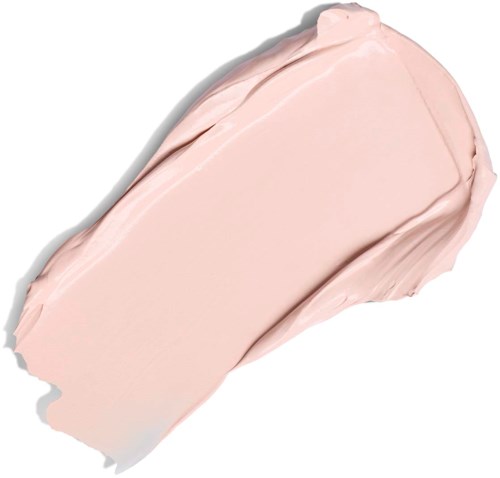 En väldoftande rosa kräm eller makeup på en vit yta med oregelbundna kanter.