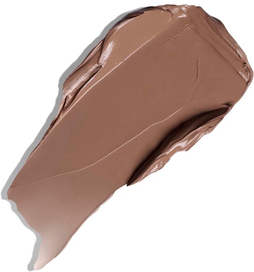 Ett stryk av ljusbrun krämig foundation eller concealer med slät textur.