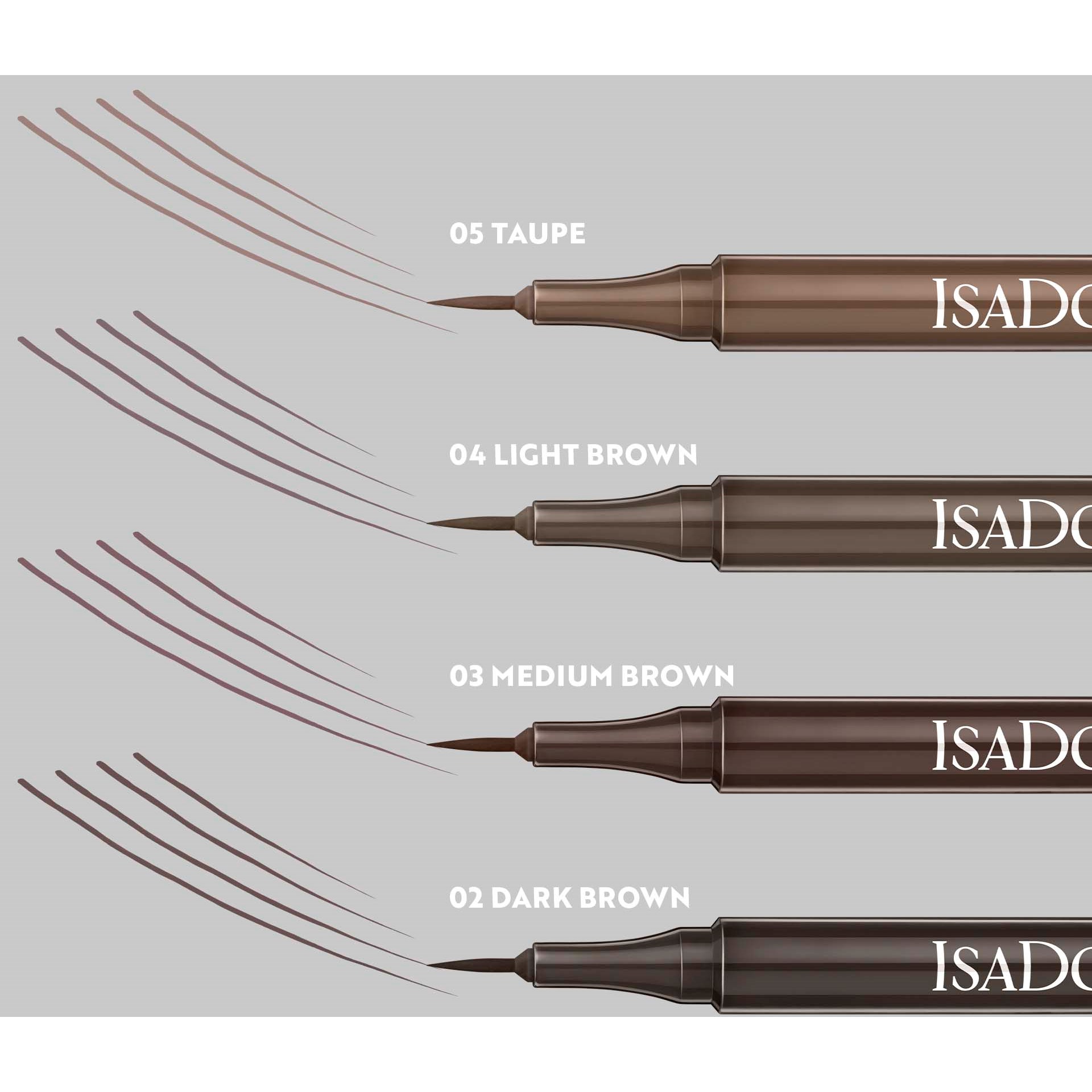 IsaDora The Brow Fine Liner, Micro fine Precise Tip 03 Medium Brown (obrázok 7)