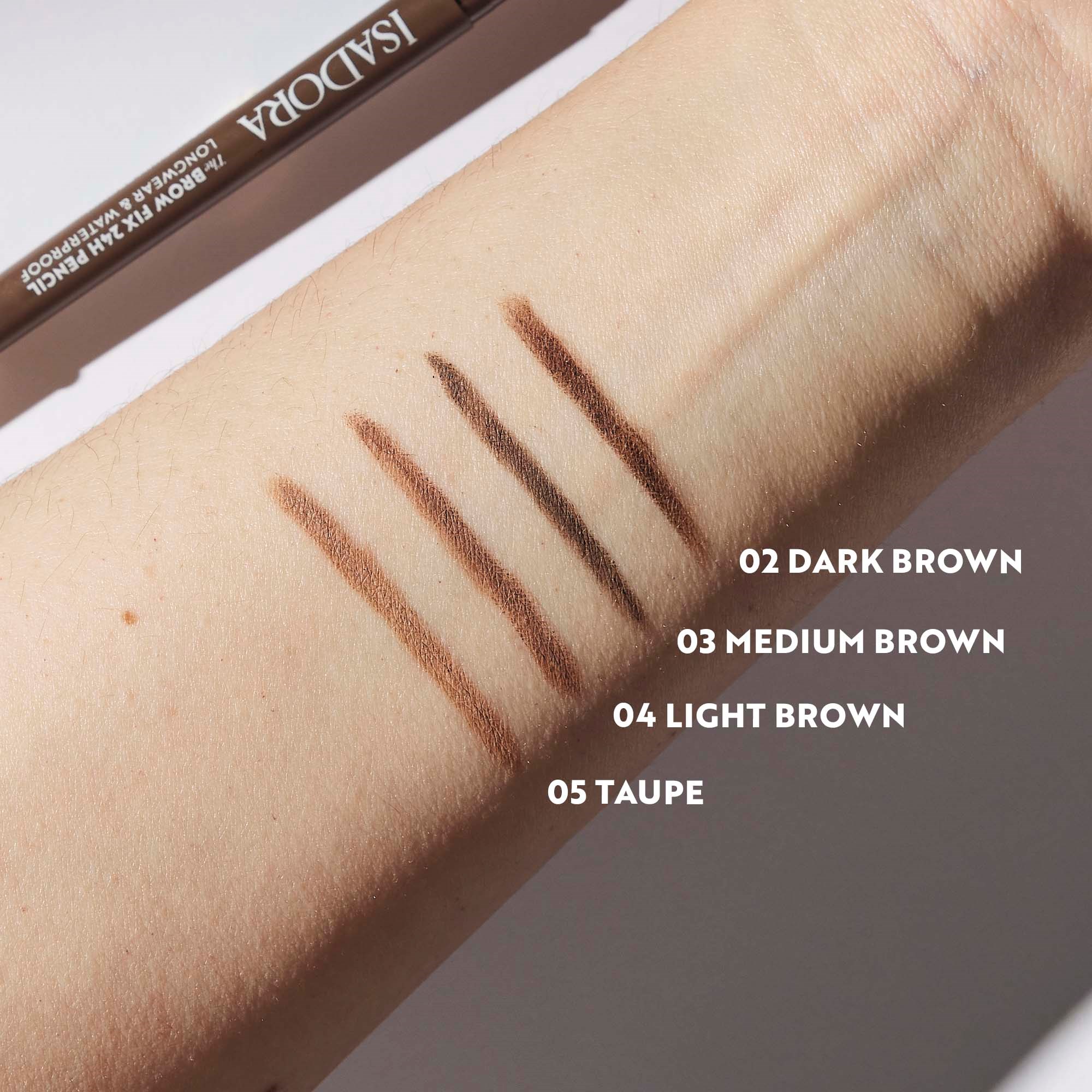 IsaDora The Brow Fix 24H Pencil Longwear & Waterproof 02 Dark Brown (obrázok 6)