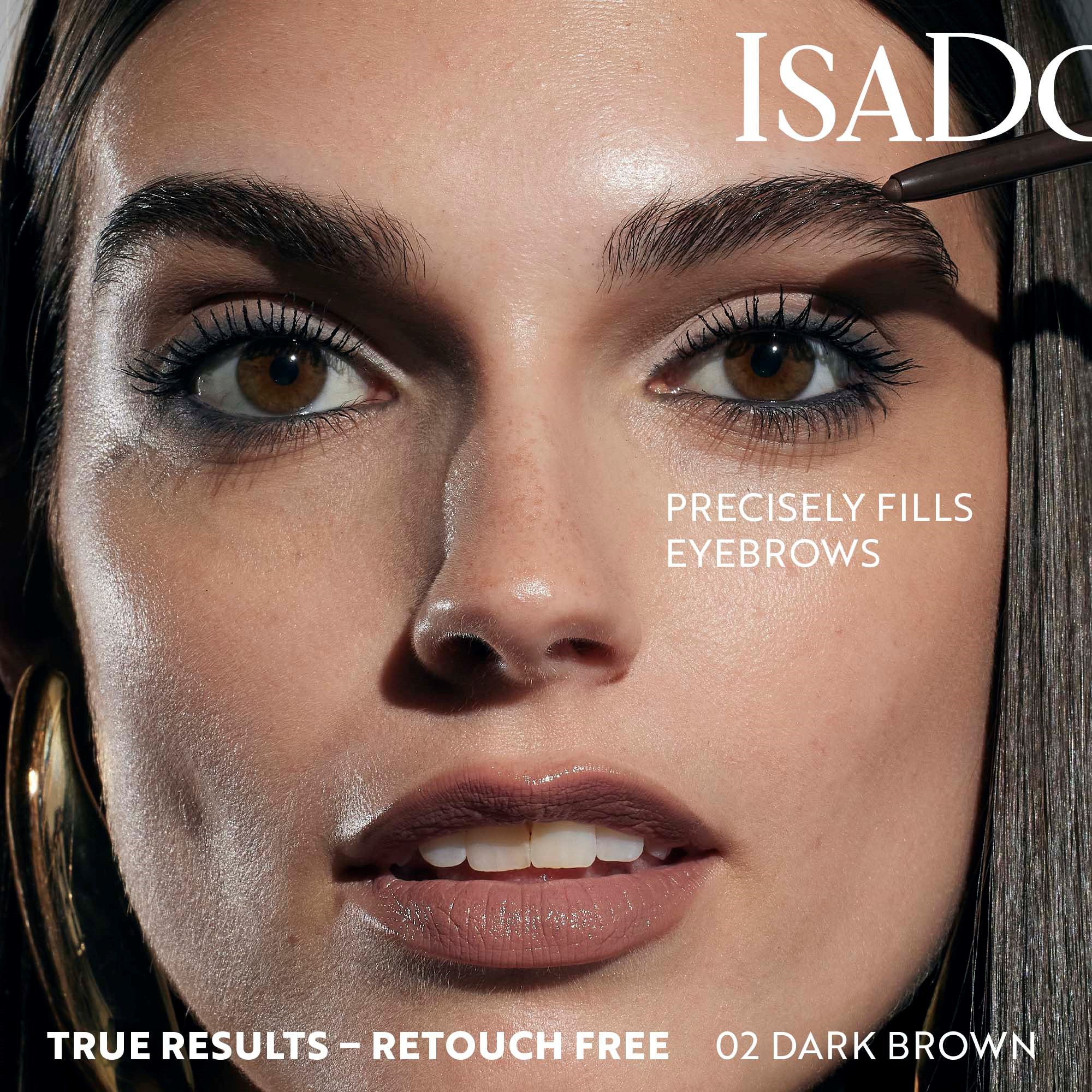 IsaDora The Brow Fix 24H Pencil Longwear & Waterproof 03 Medium Brown (obrázok 4)