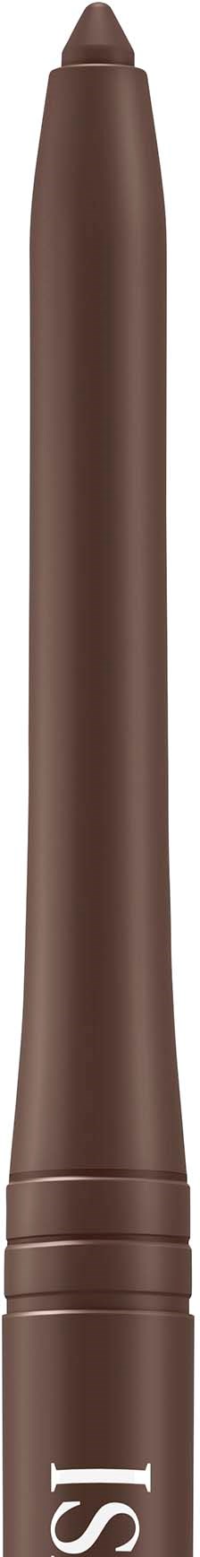 A brown lipstick in a slim, tall tube with a matte finish. The brand logo is visible near the bottom.
