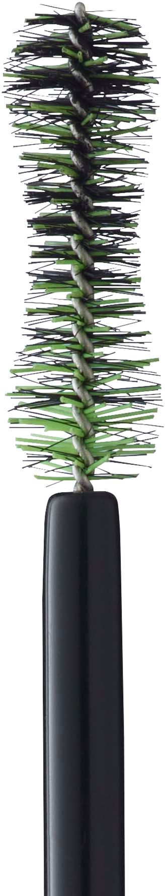 A black handle with a long, spiky, green and black brush attached, likely for cleaning or trimming.