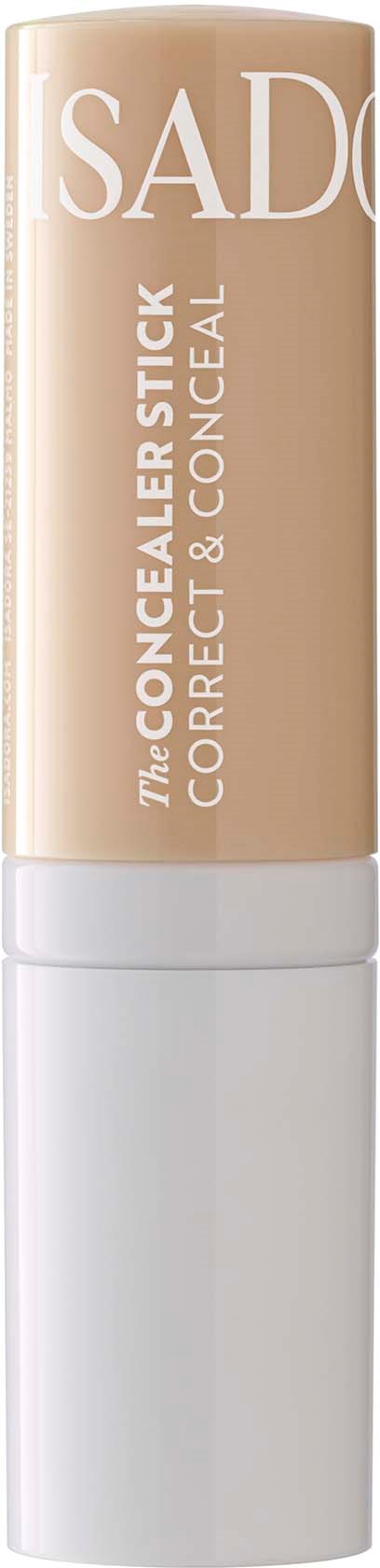 Beige-värinen tuki, jossa lukee 'SADO' ja 'The Concealer Stick' piilottamiseen ja korjaukseen.