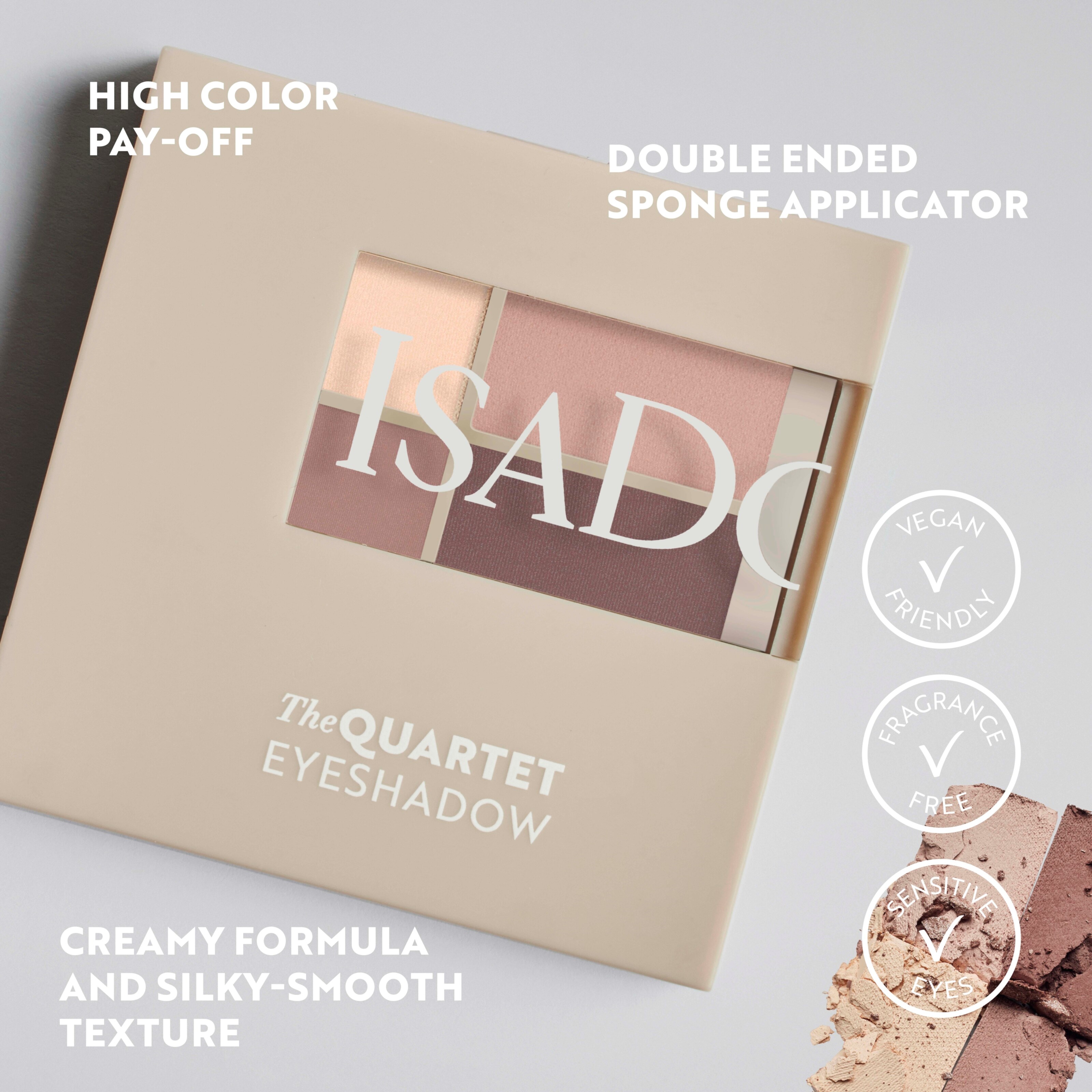 IsaDora The Eyeshadow Quartet 01 Muddy Nudes (zdjęcie 3)