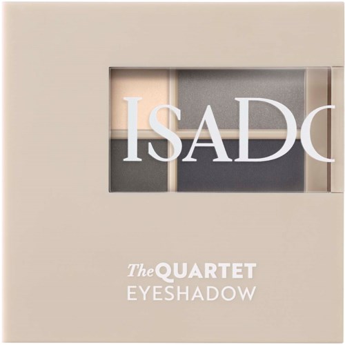 Paleta cieni do powiek z czterema kolorami i napisem "The QUARTET EYESHADOW."
