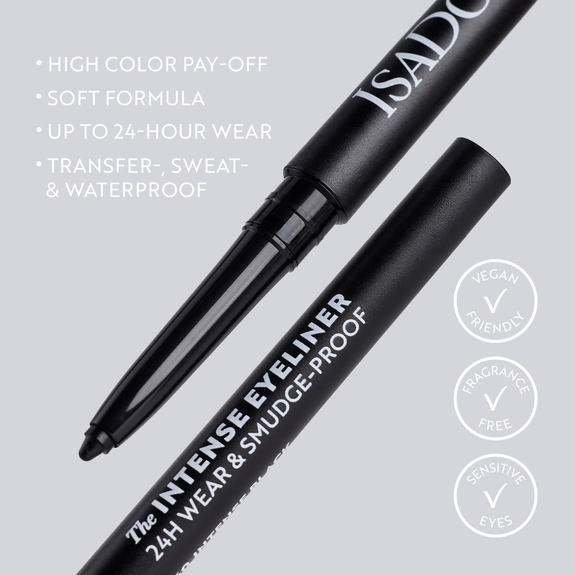 IsaDora The Intense Eyeliner 24H Wear & Smudge-proof 63 Steel Gray (obrázok 5)