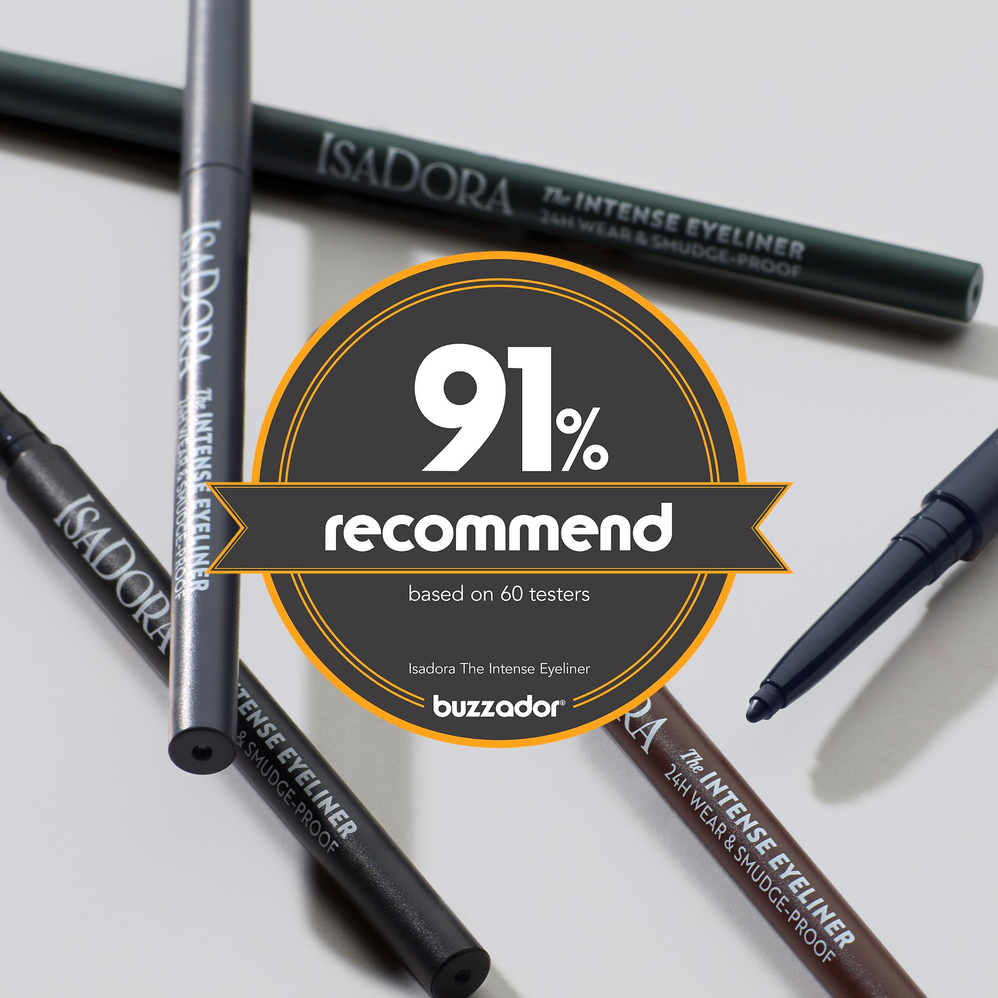 IsaDora The Intense Eyeliner 24H Wear & Smudge-proof 63 Steel Gray (obrázok 8)