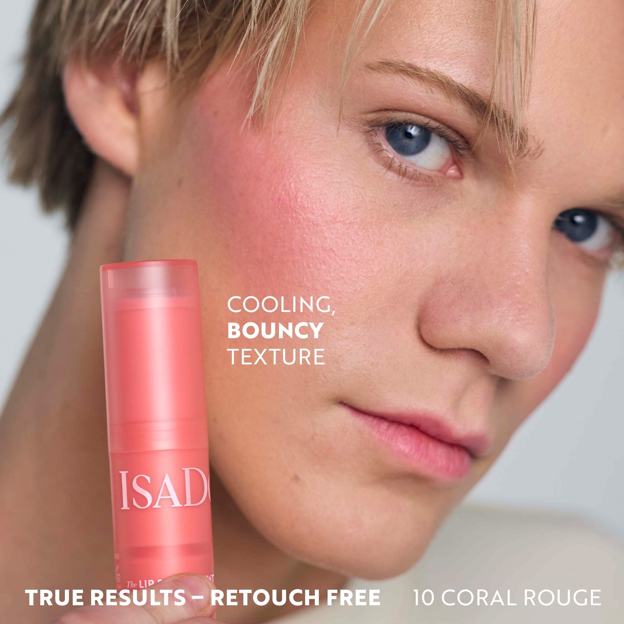 IsaDora The Lip & Cheek Tint Cooling Jelly Stick 10 Coral Rouge (obrázok 4)
