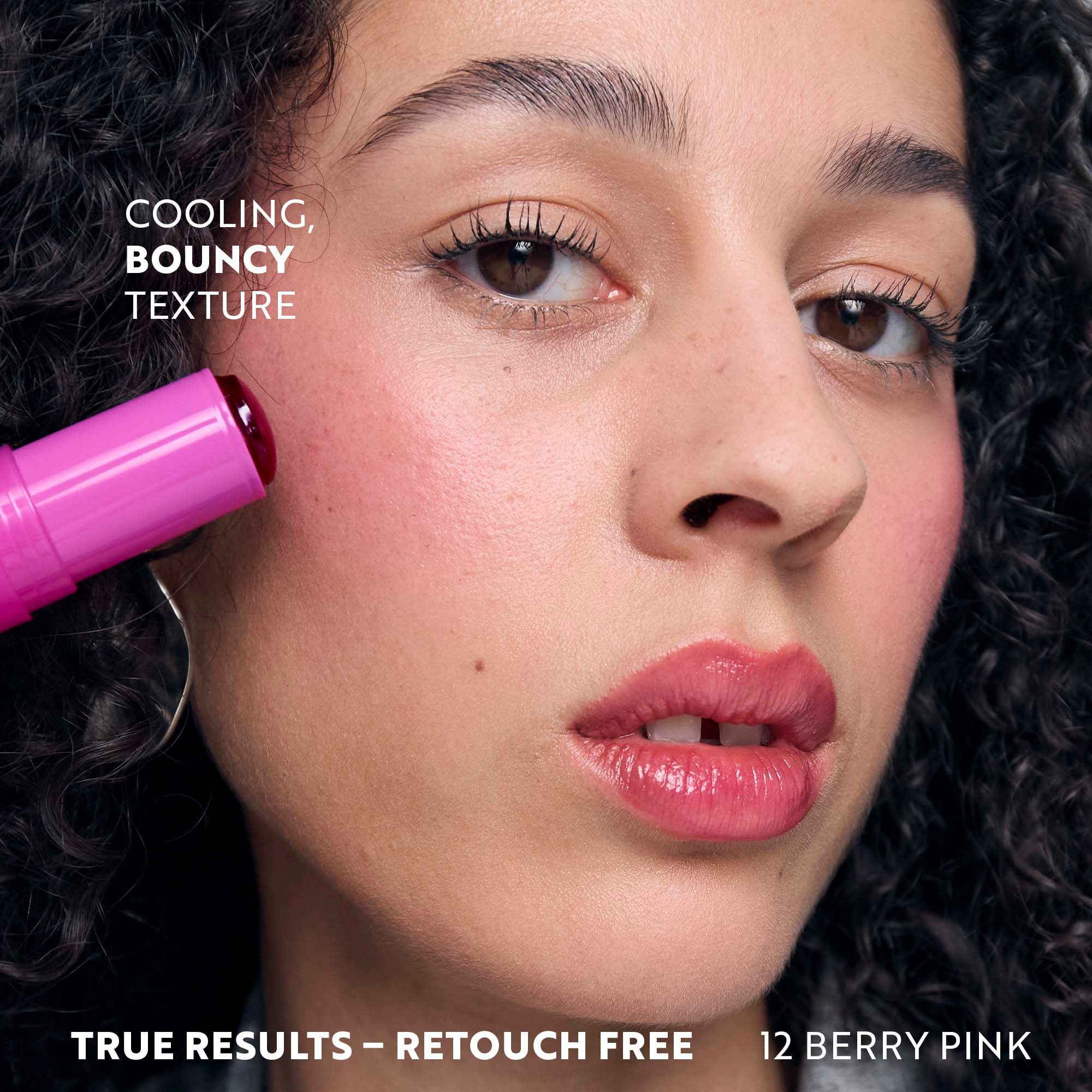 IsaDora The Lip & Cheek Tint Cooling Jelly Stick 12 Berry Pink (obrázok 4)