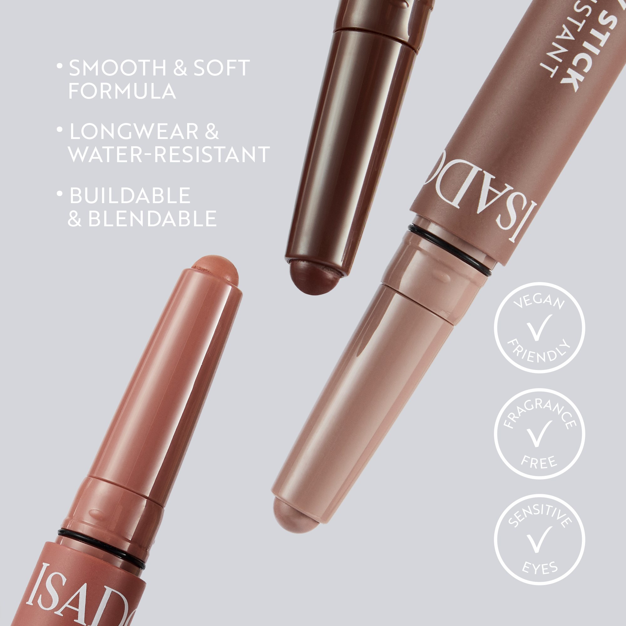 IsaDora The Matte Eyeshadow Stick Longwear & Water-Resistant 64 Smoky (obrázok 5)