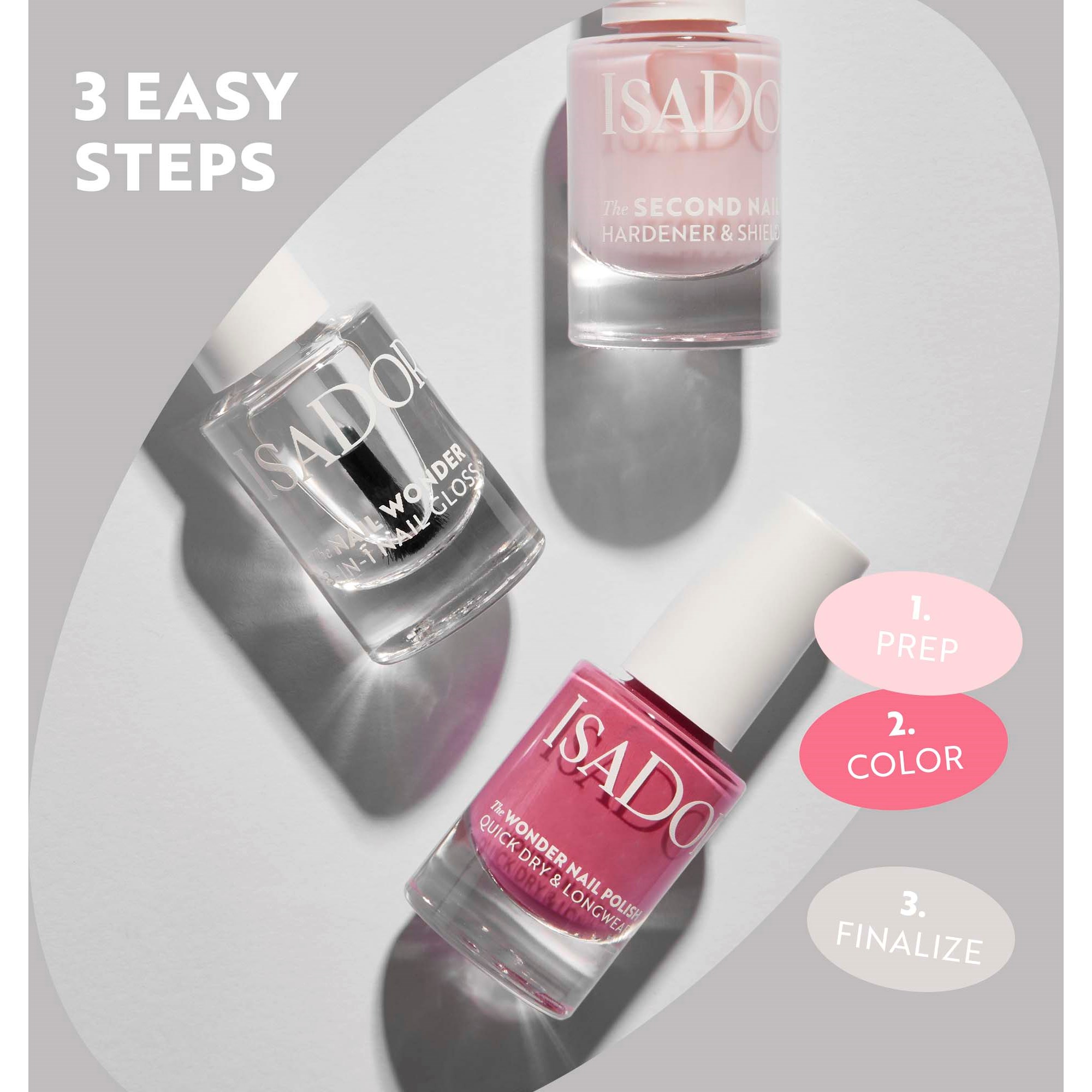 IsaDora The Nail Wonder 3 in 1 Nail Polish 01 Clear 3-in-1 (obrázok 3)