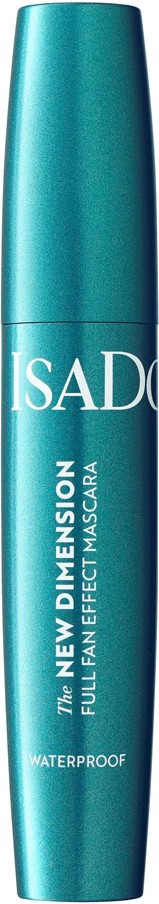 Ein langer, blauer Mascara-Roller mit weißen Text, die waterproof full fan effect Mascara anzeigen.