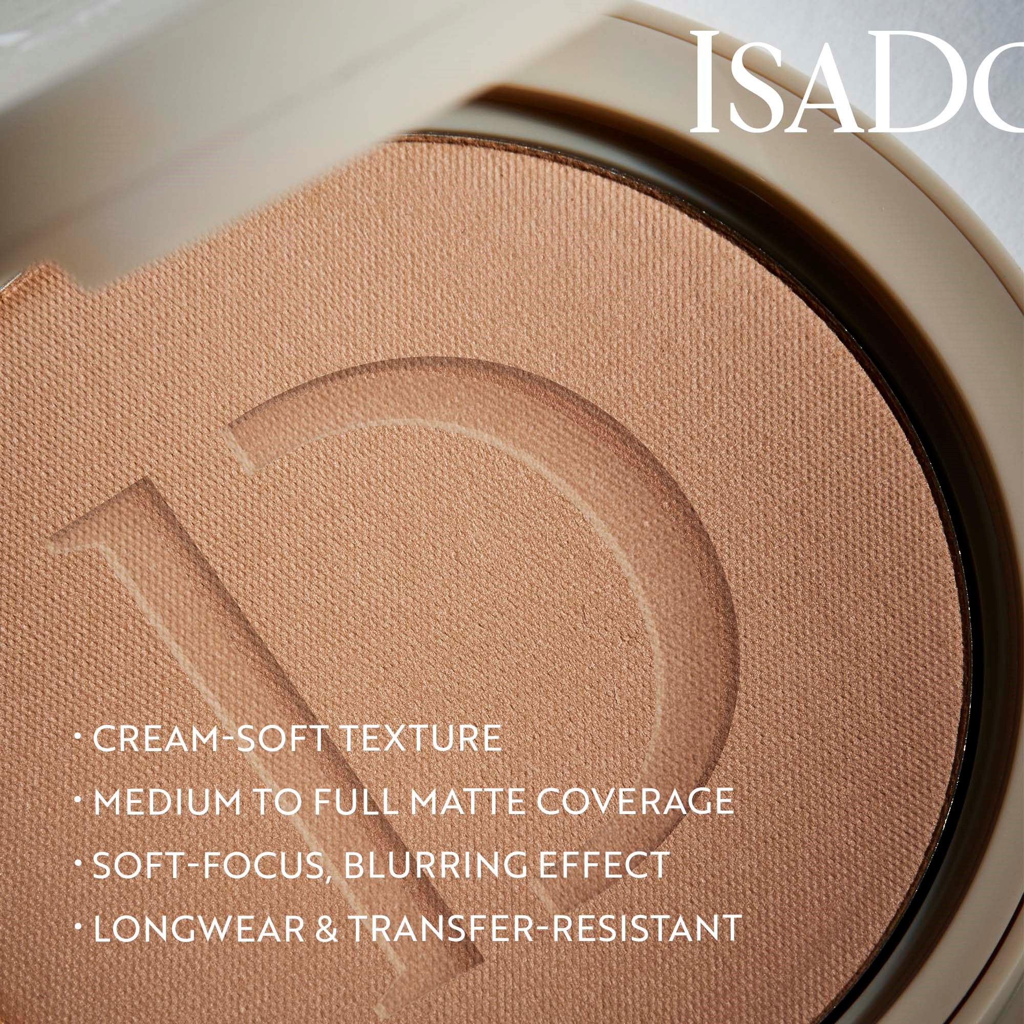 IsaDora The No Compromise Matte Longwear Powder 67 Warm Tan (obrázok 4)