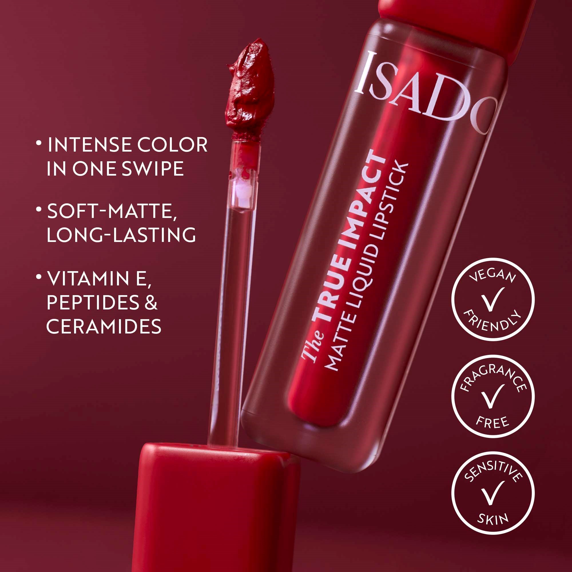 IsaDora The True Impact Matte Liquid Lipstick 06 Confident (obrázok 5)
