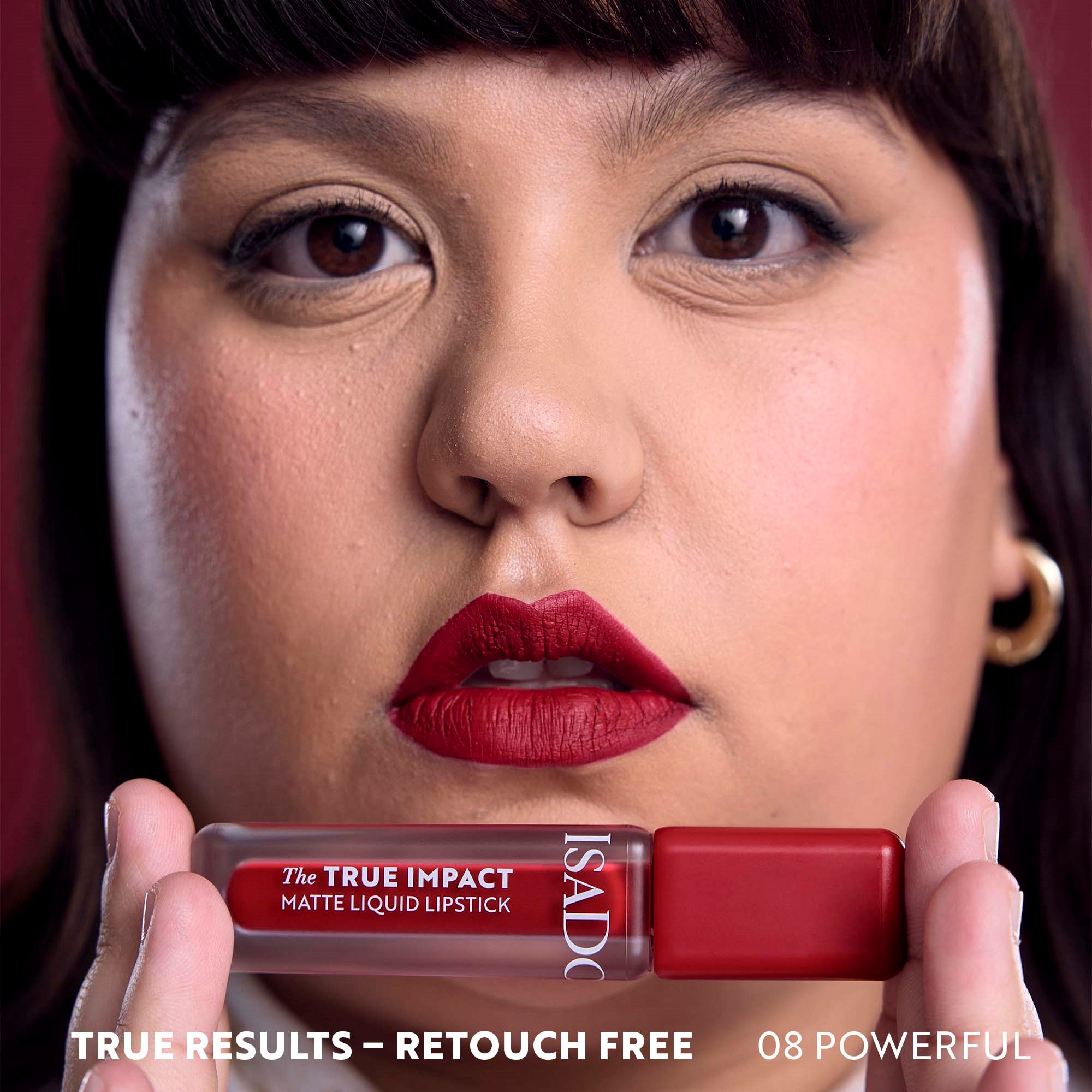 IsaDora The True Impact Matte Liquid Lipstick 08 Powerful (obrázok 4)