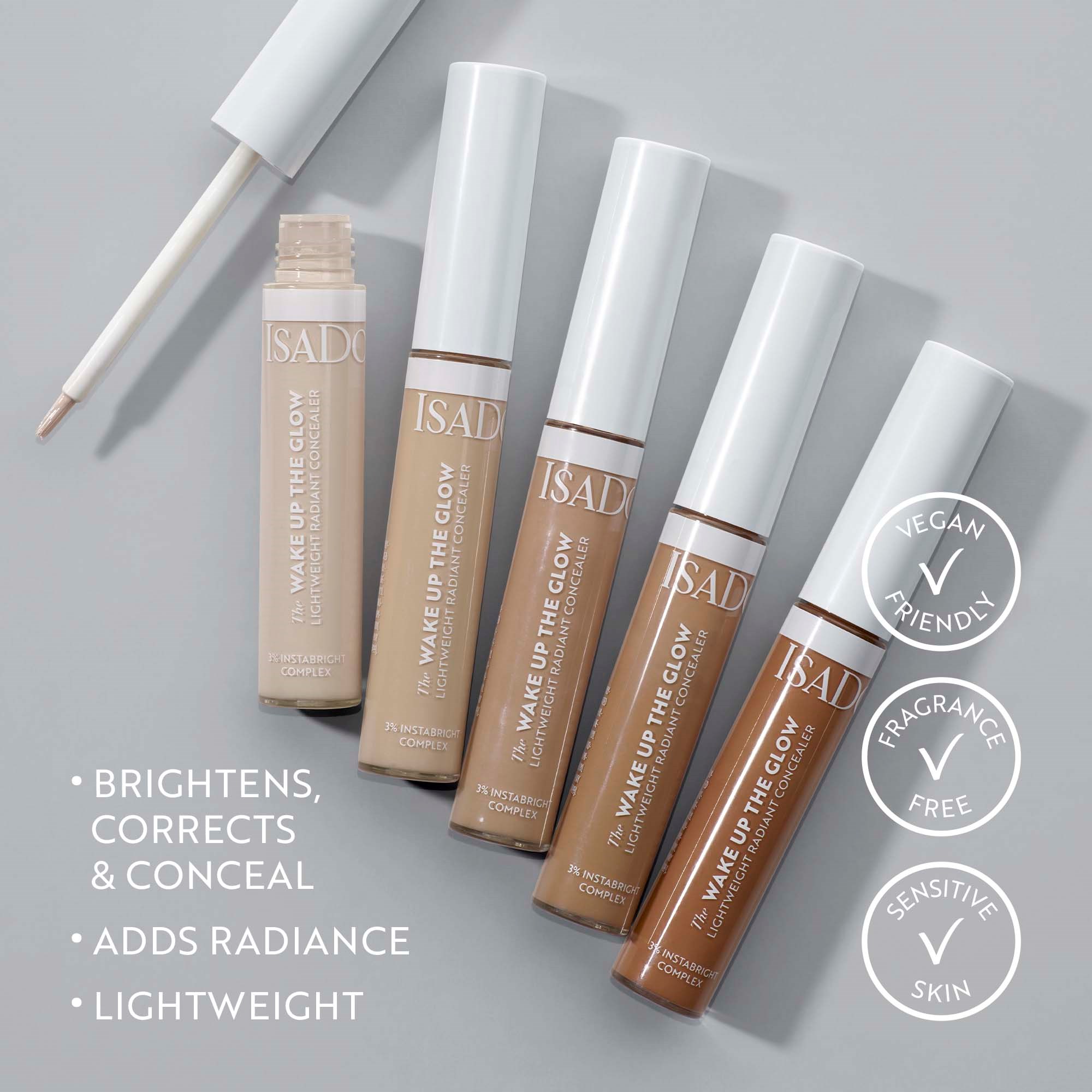IsaDora The Wake Up The Glow Lightweight Radiant Concealer 1N Neutral (obrázok 4)