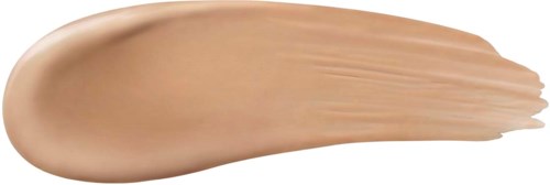 Ein beige-farbiges Kosmetikprodukt, gestrichen auf schwarzem Hintergrund.