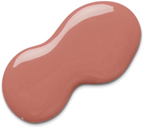 Ihon muotoinen, vaaleanpunainen tai beige, kiiltävä pinta.