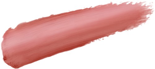 Ett brett, mjukt rosa penssträck på en vit bakgrund.