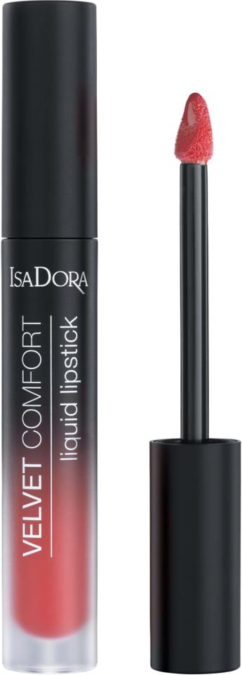 ISADORA Velvet Comfort Liquid Lipstick Coral Rush