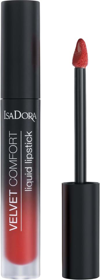 ISADORA Velvet Comfort Liquid Lipstick Hot Coral
