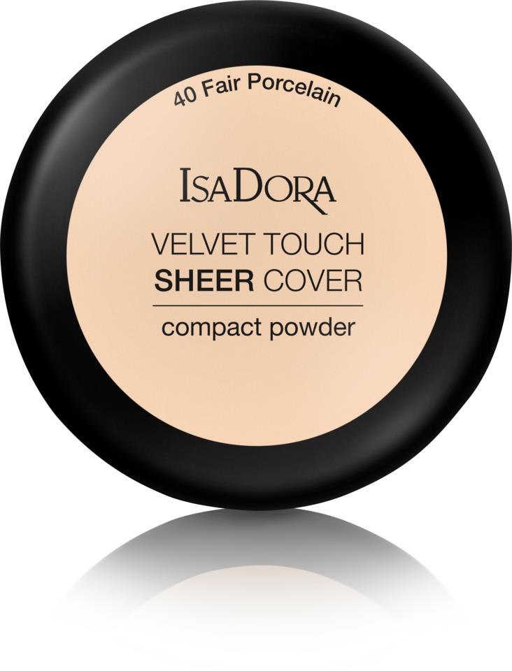 Isadora Velvet Touch Sheer Cover Compact Powder Fair Porcelain
