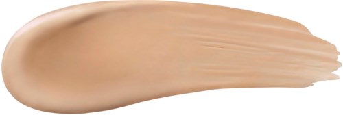 A beige makeup foundation swatch with a smooth, creamy texture and a painted brush stroke.