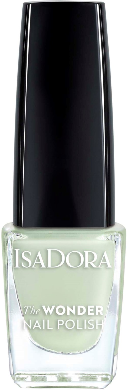 En flaska med Isadora Wonder Nail Polish med svart lock och ljusfärgad lack inuti.