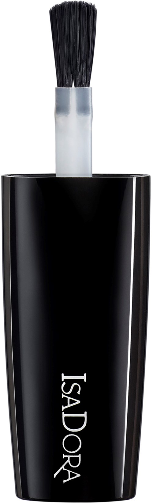 En svart tub med en borste på toppen, märkt 'ISADORA'.