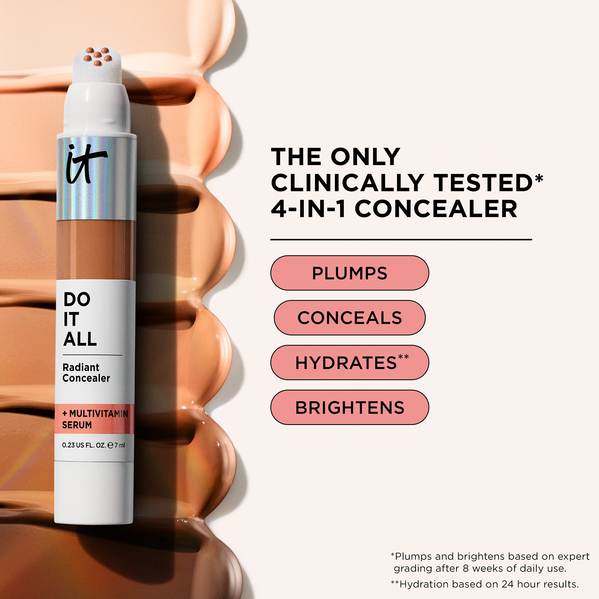 IT Cosmetics Do It All Plumping Radiant Concealer + Multivitamin Serum (obrázok 5)