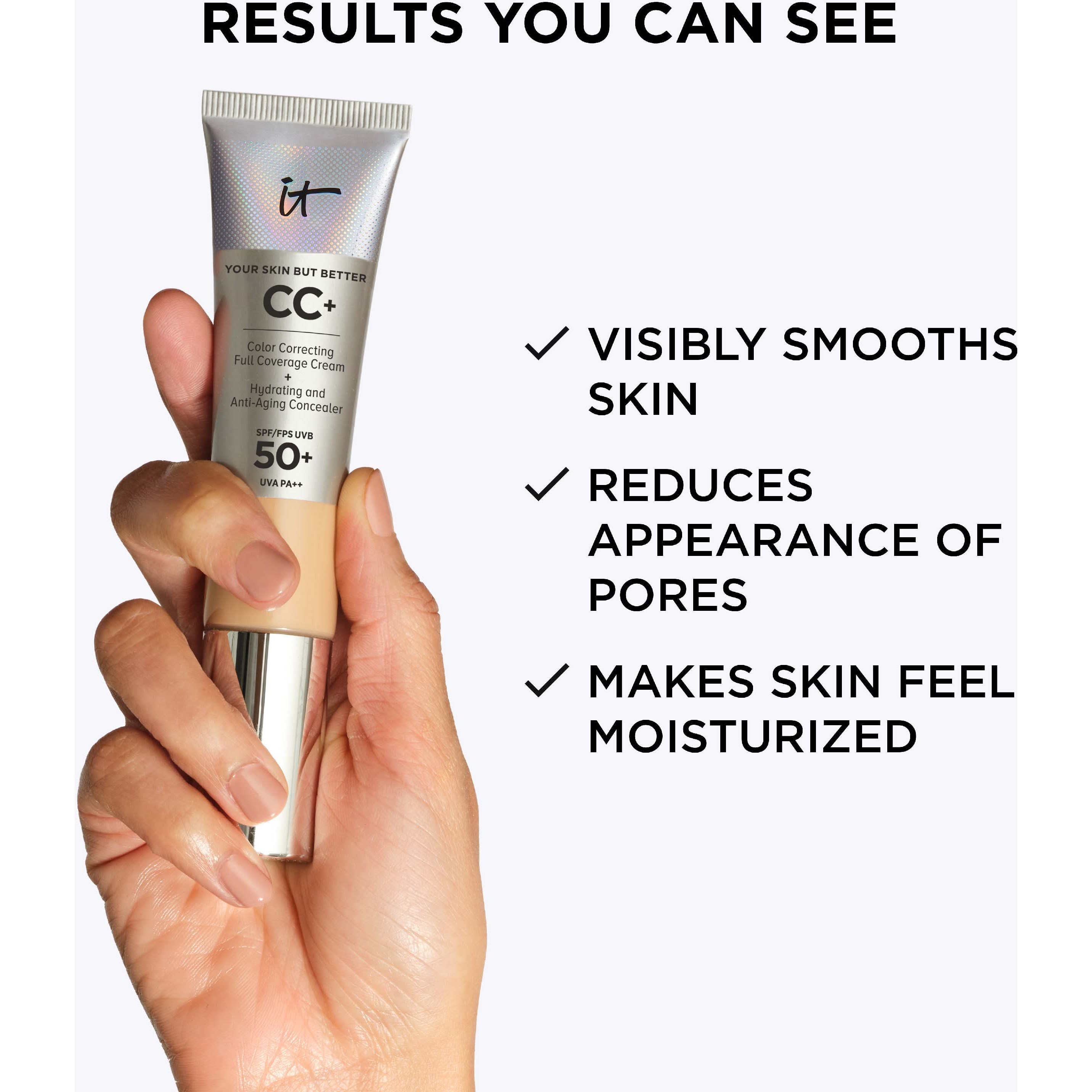 IT Cosmetics CC+ Cream SPF50 Travelsize Light Medium (obrázok 4)