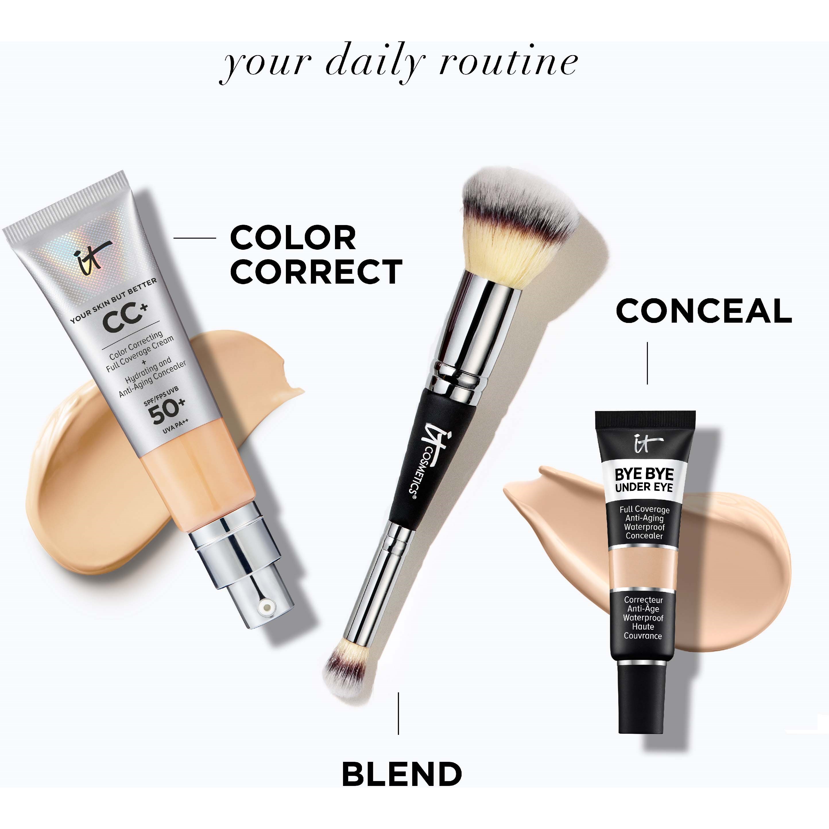 IT Cosmetics CC+ Cream SPF50 Travelsize Light Medium (obrázok 6)