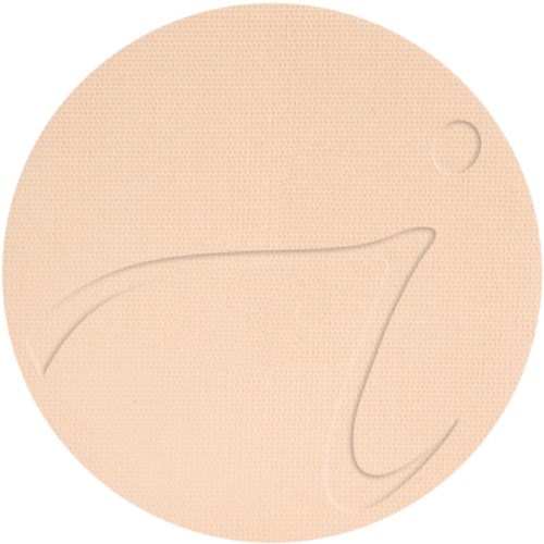 En enkel logotyp med en rund beige bakgrund, en kurvig linje och en liten prick.