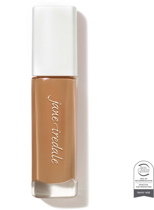 A beige liquid concealer in a clear tube with a white cap, labeled 'jane iredale'.
