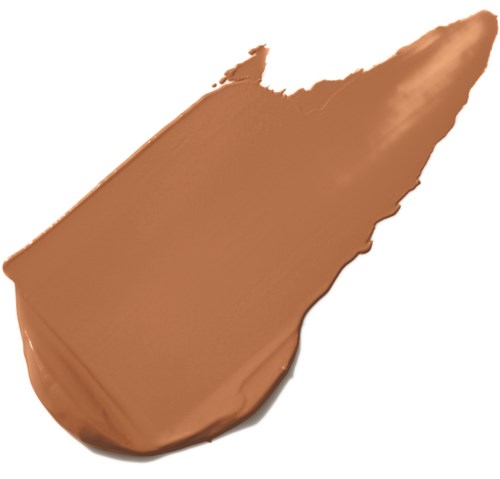 En stor, oregelbunden form av brunt färg på en vit bakgrund.