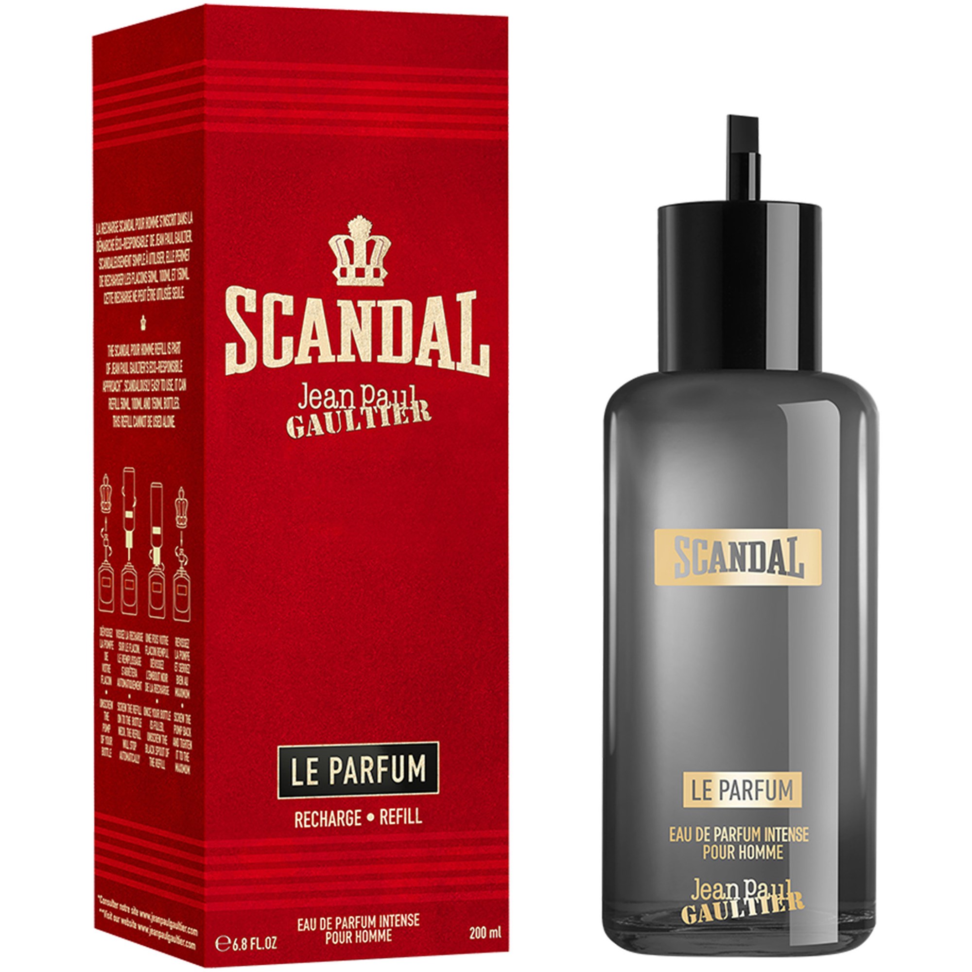 Alternativ bild 1 för Jean Paul Gaultier Scandal Pour Homme Le Parfum Refill 200 ml