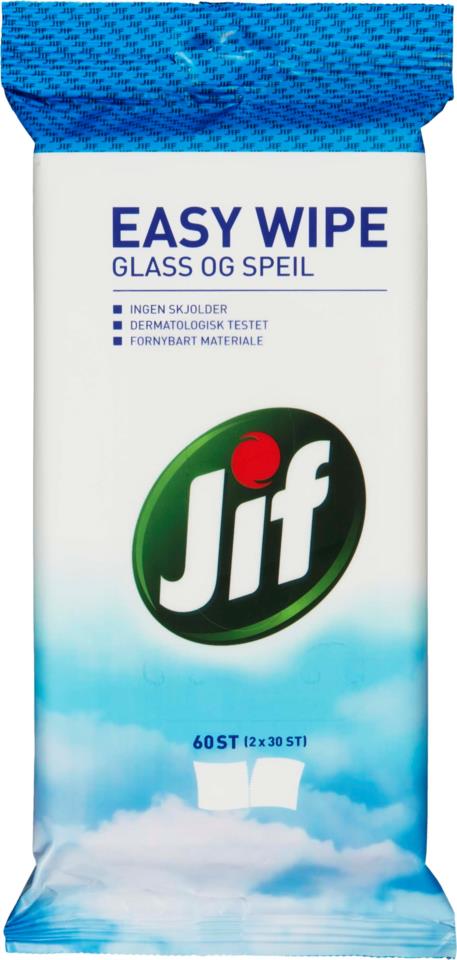 Jif Easy Wipe Glass Og Speil 60 stk