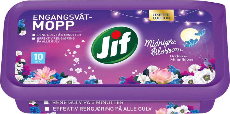 Jif Disposable Wet Mop Midnight Blossom 10 pcs