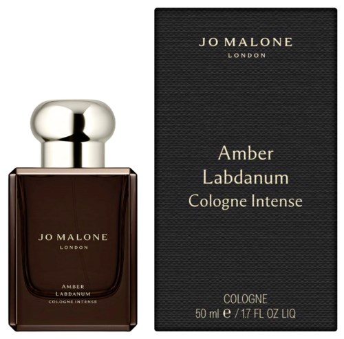 butelka perfum i pudełko Jo Malone Amber Labdanum Cologne Intense.