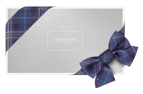 Jo Malone London gaveæske med ternet bånd.