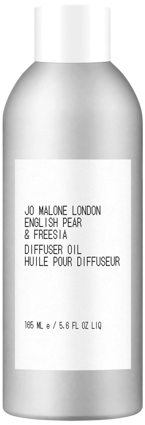 En silverfärgad flaska med Jo Malone London diffuserolja, märkt med doftnamn och volym.