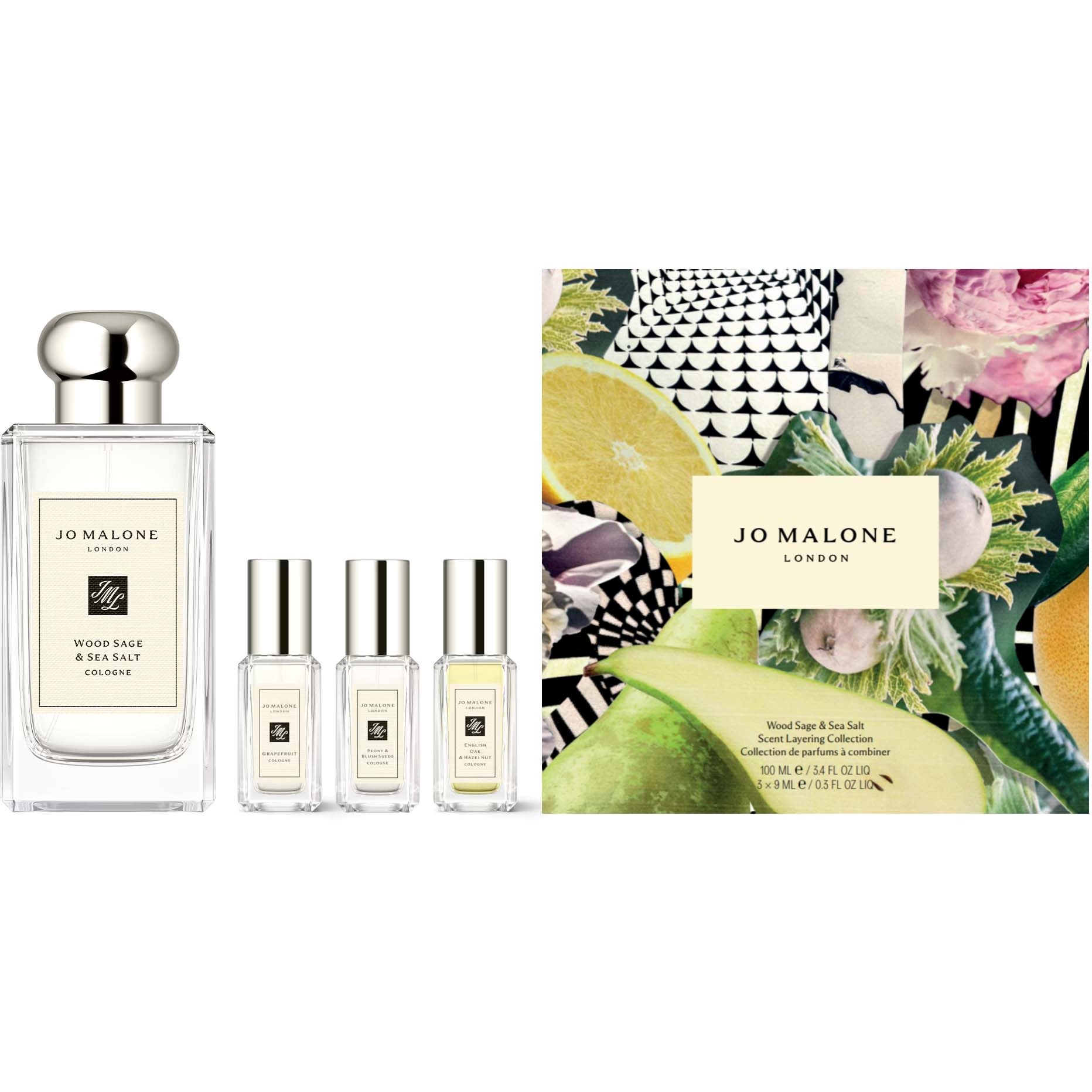 Jo Malone London Wood Sage & Sea Salt Layering Collection (100 + 3 x 9 ml)