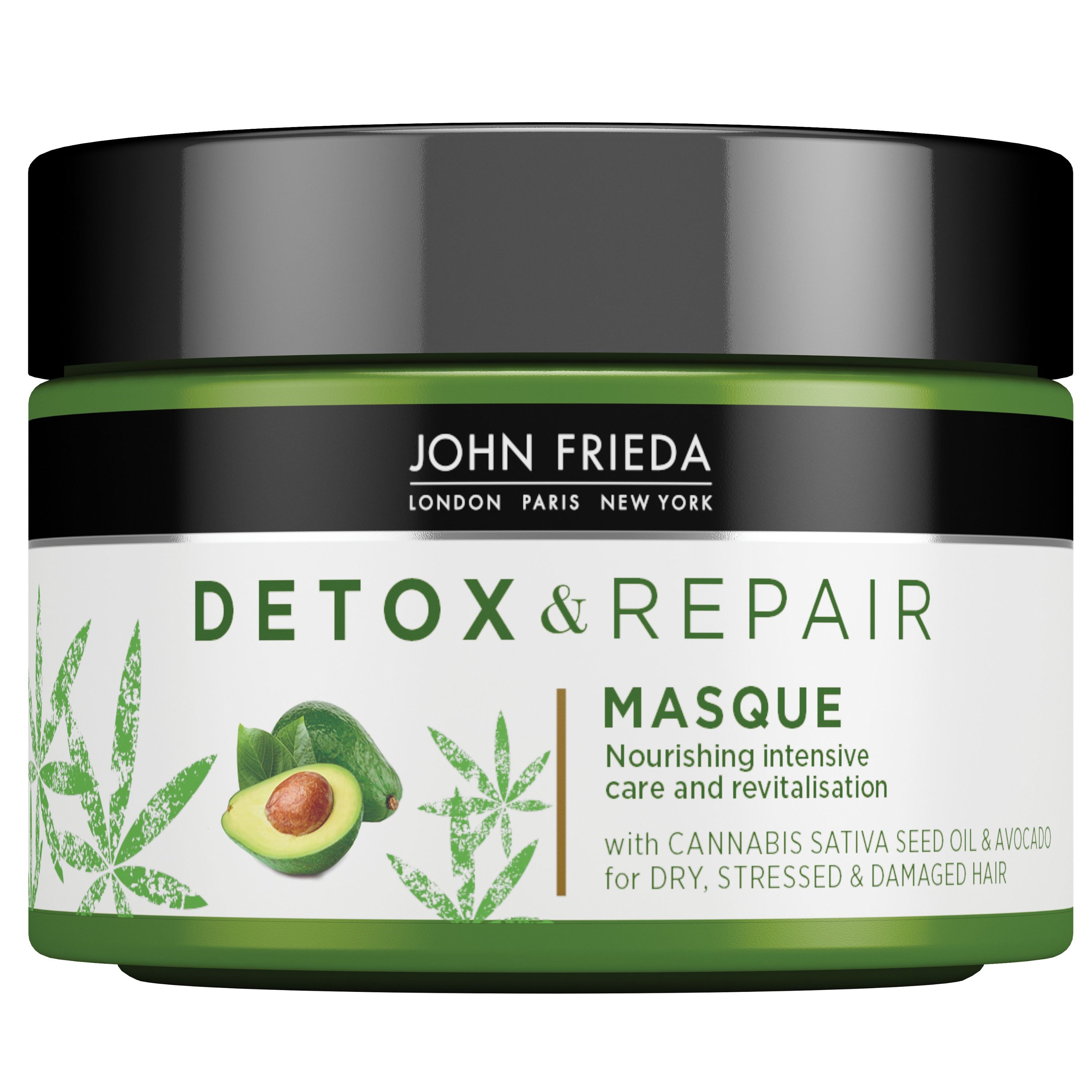 Läs mer om John Frieda Detox & Repair Cannabis Sativa Seed Oil Masque
