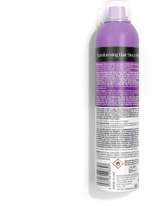 John Frieda Frizz Ease Moisture Barrier Intense Hold Hairspray 250 ml