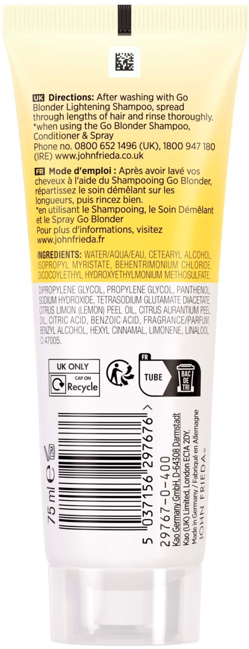 John Frieda Go Blonder Lightening Conditioner 75 ml