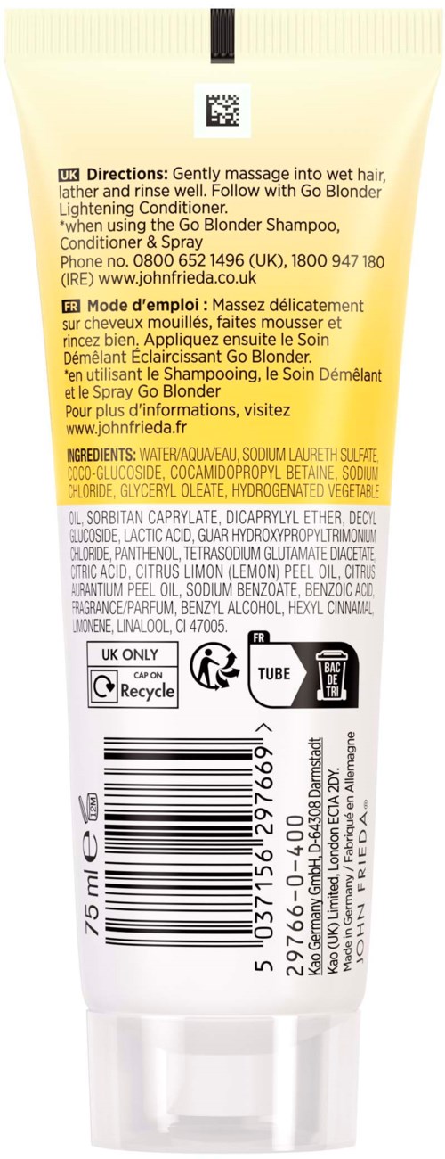 John Frieda Go Blonder Lightening Shampoo 75 ml